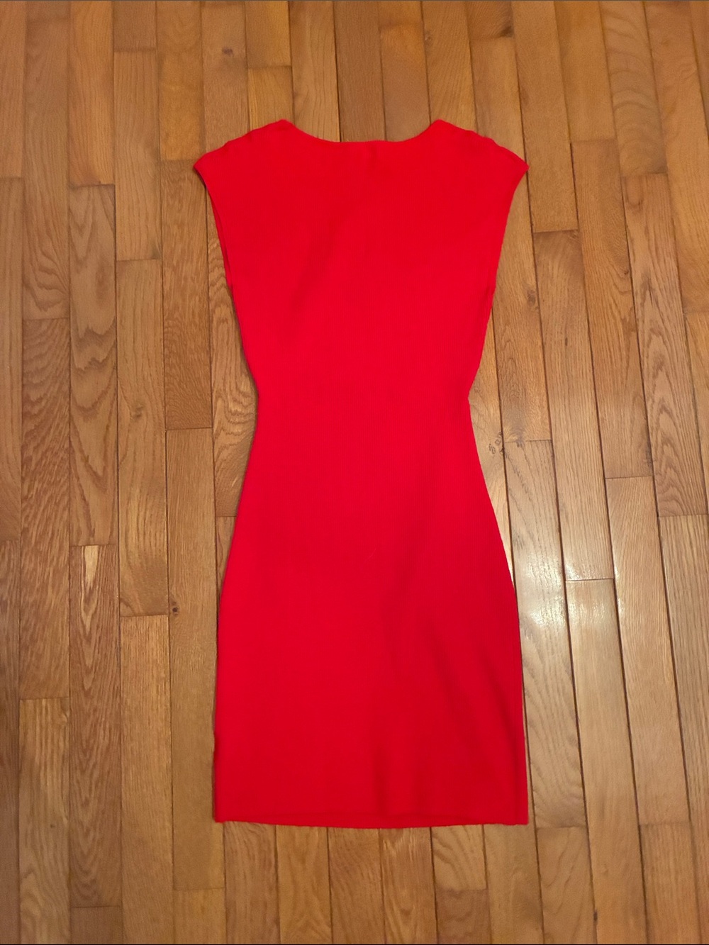 Mimosa Body-Con Ribbed Dress (Red) - Picture 9 of 10